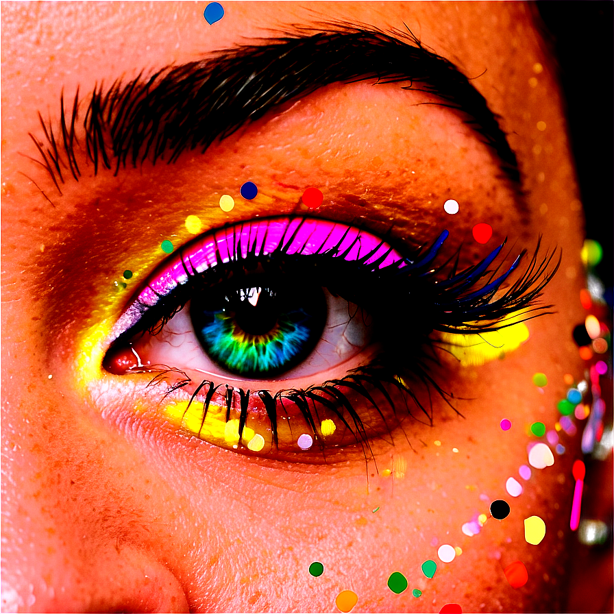 Multicolored Party Lashes Png 05252024 PNG Image