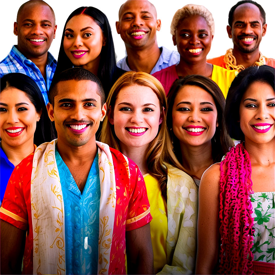 Multicultural Group Of People Png Fbi6 PNG Image