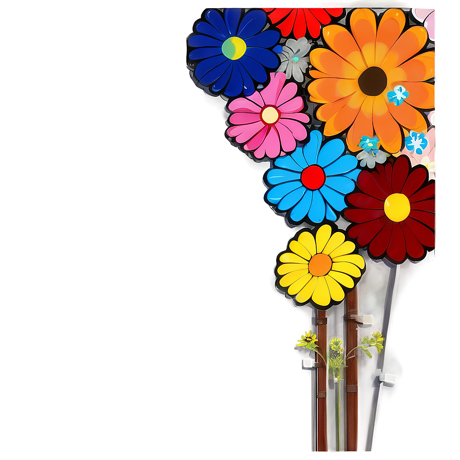 Murakami Flower Street Art Png 06252024 PNG Image