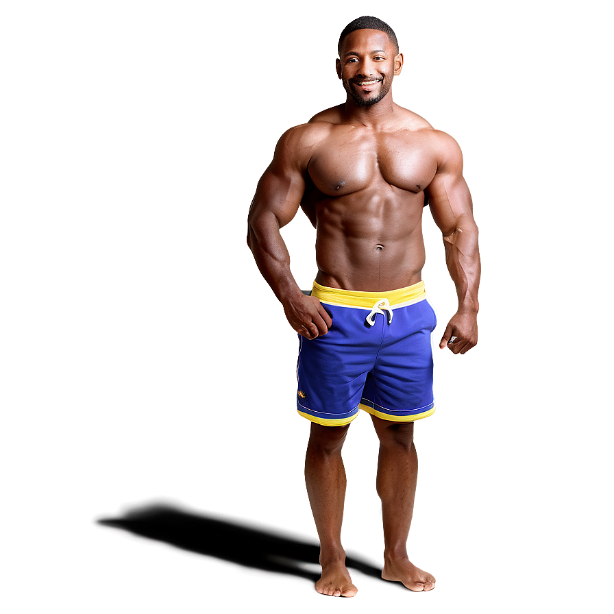 Muscle Man On Beach Png 06252024 PNG Image