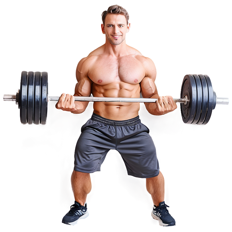 Muscle Man With Barbell Png Tyl32 PNG Image