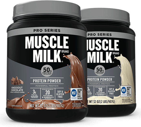 Muscle Milk Protein Powder Containers PNG Image