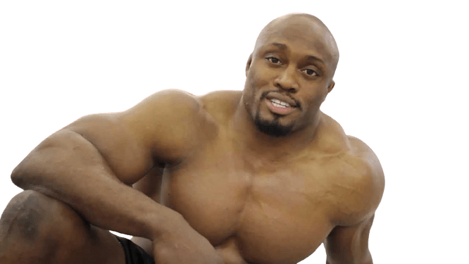 Muscled Man Portrait PNG Image