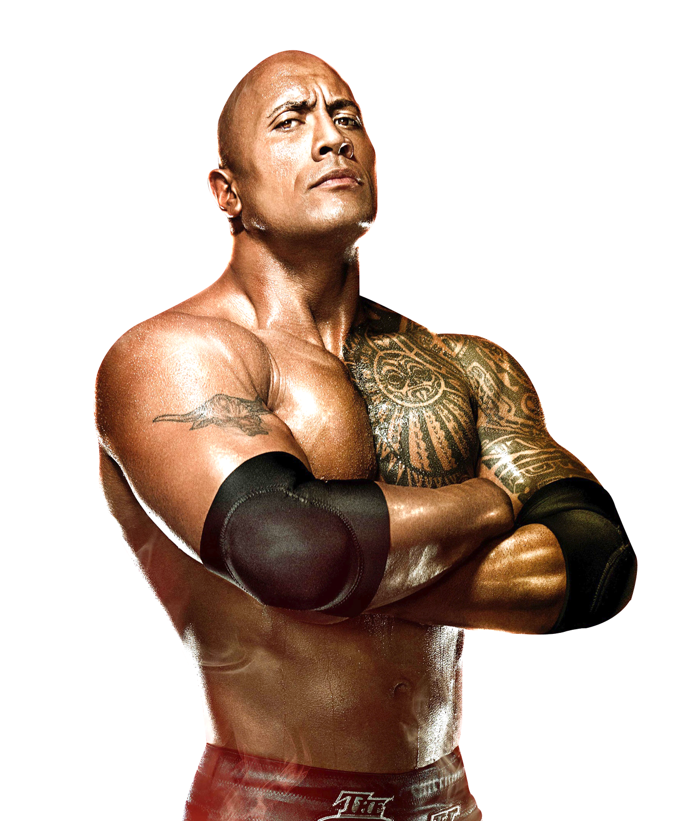 Muscled Manwith Tattoos PNG Image