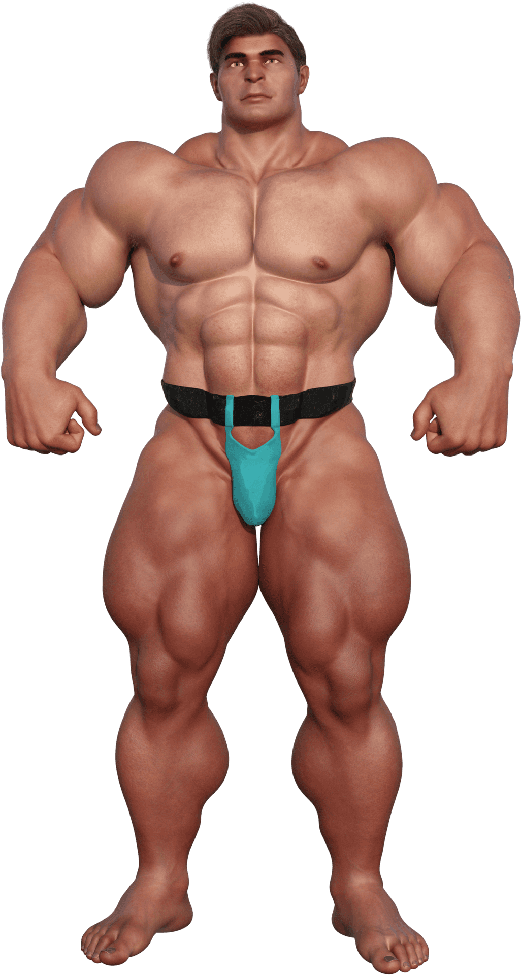 Muscular Bodybuilder Pose PNG Image