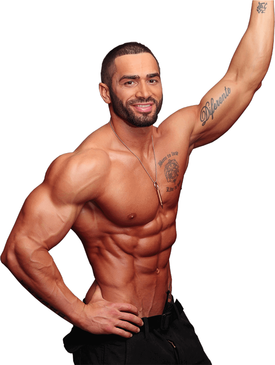 Muscular Man Flexing Bicep.png PNG Image