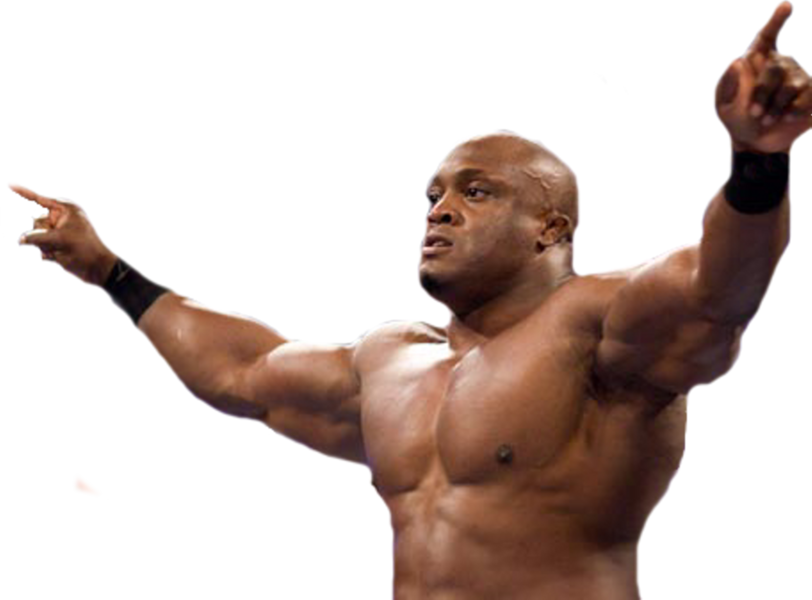 Muscular Man Pointing Upwards PNG Image