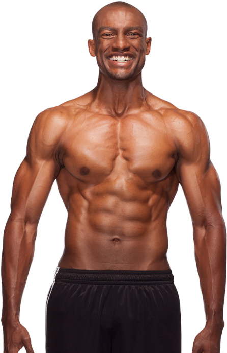 Muscular Man Smiling Portrait PNG Image