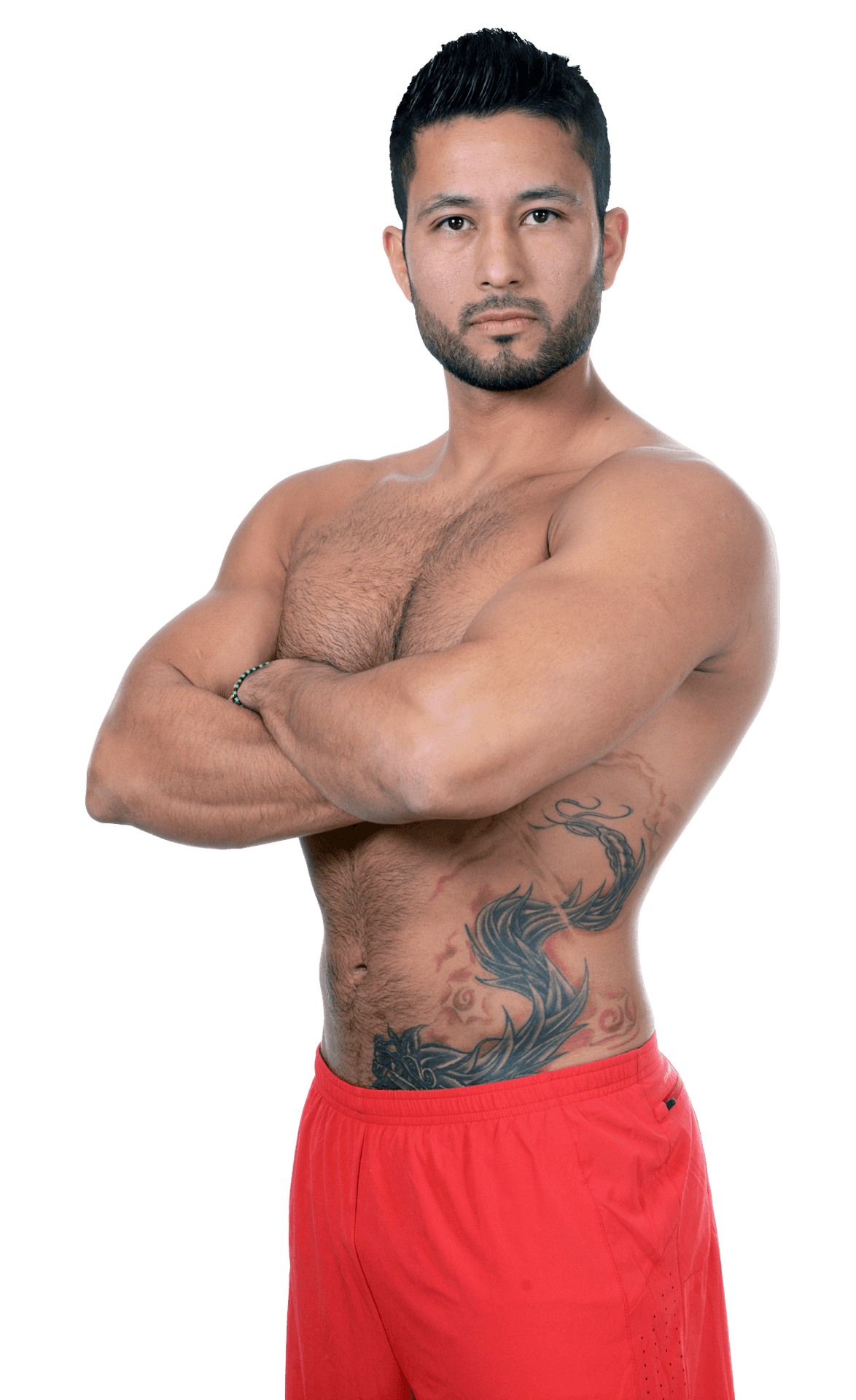 Muscular Man With Tattoos PNG Image