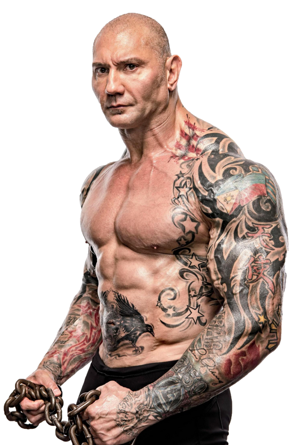 Muscular Tattooed Manwith Chain PNG Image