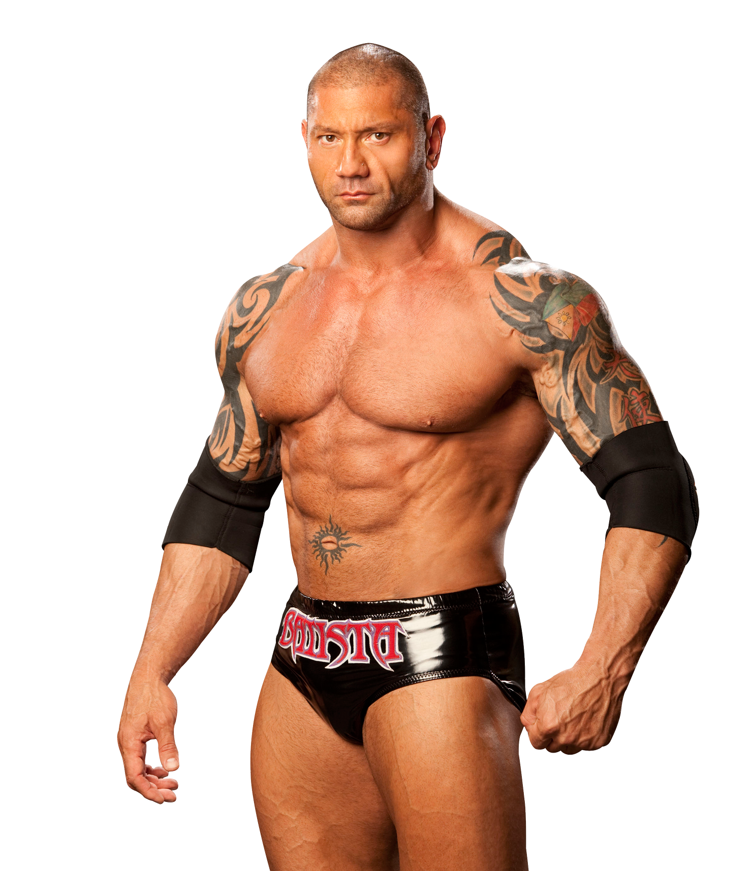 Muscular Wrestler Portrait PNG Image