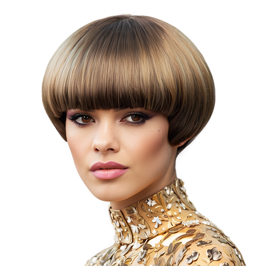 Mushroom Bowl Haircut Png 06212024 PNG Image