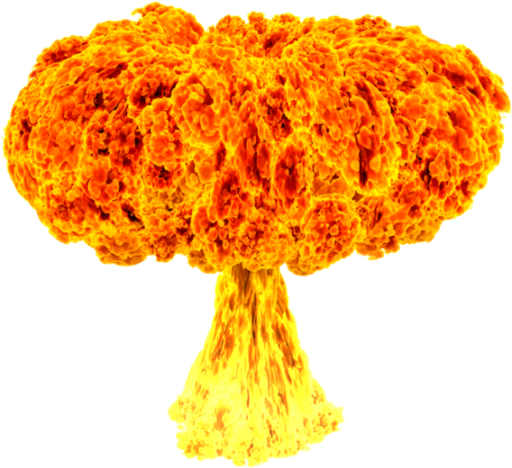 Mushroom Cloud Explosion PNG Image