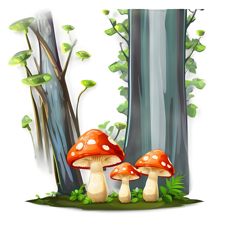 Mushroom Family Cartoon Png Wxm12 PNG Image