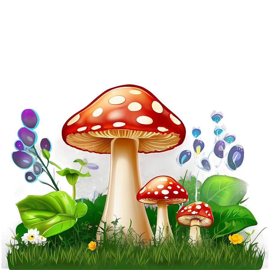 Mushroom Field Png Xxu PNG Image