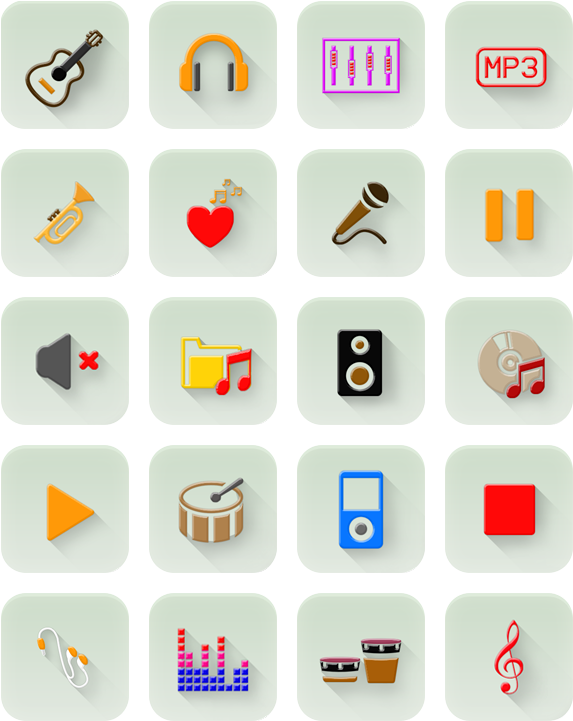 Music_ App_ Icons_ Collection PNG Image