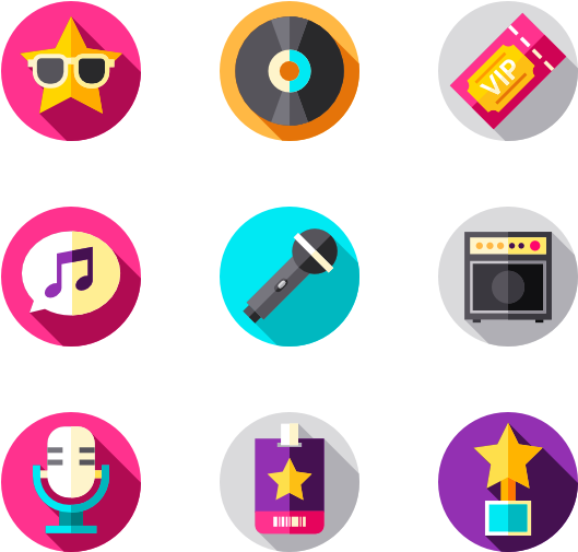 Music_ Festival_ Icons_ Set PNG Image