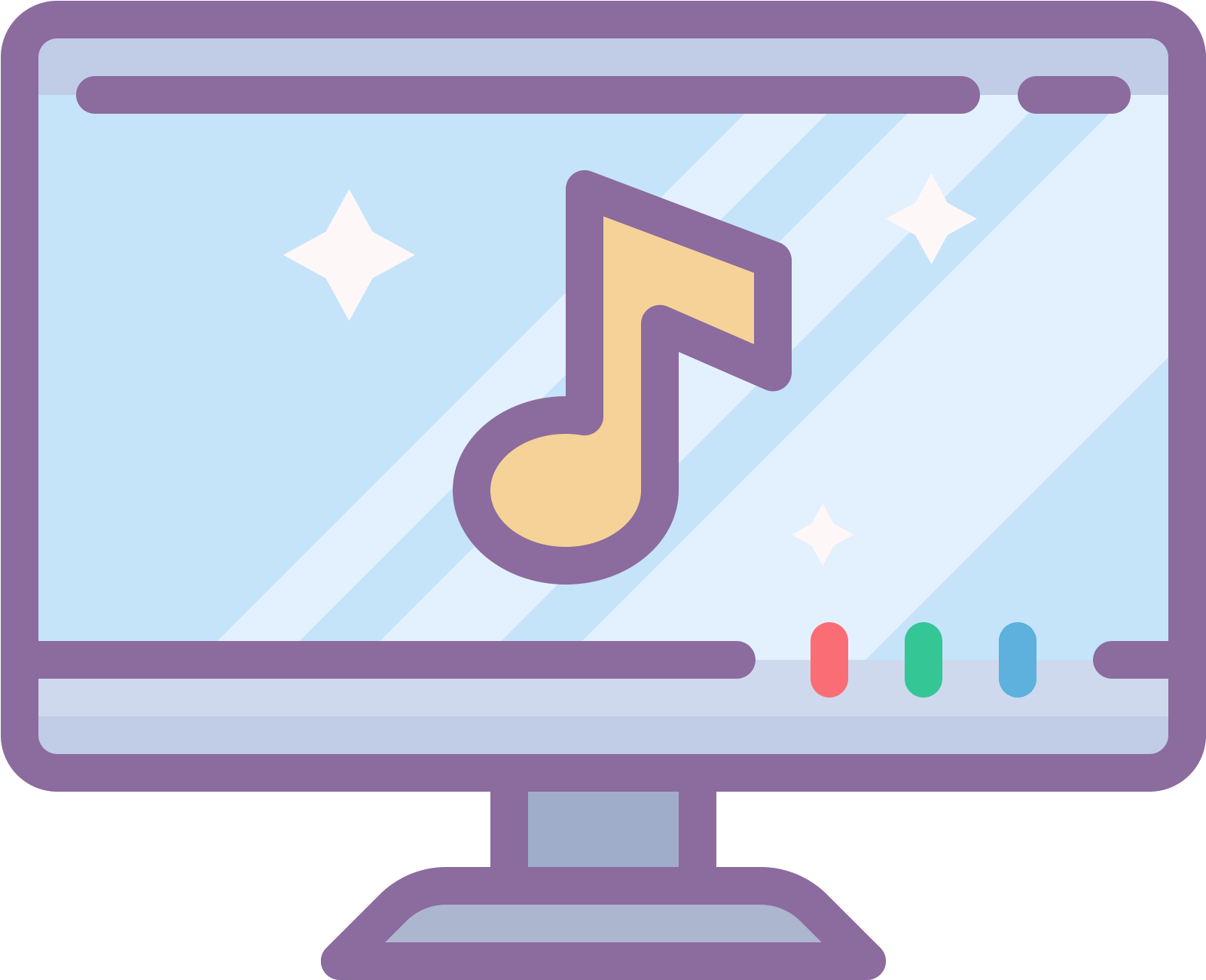 Music Note Iconon Computer Screen PNG Image