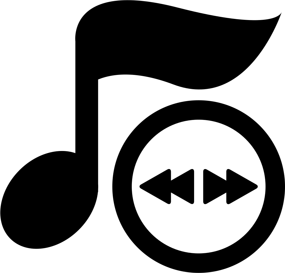 Music Note Rewind Icon PNG Image