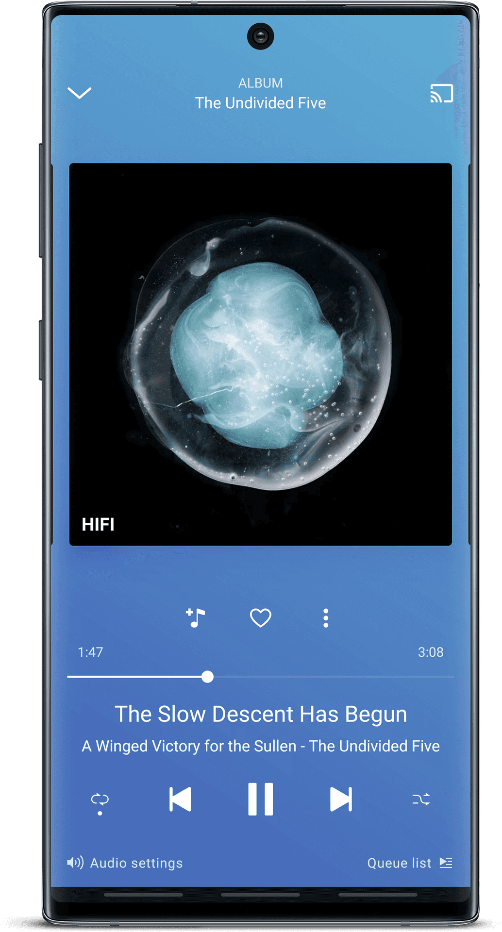 Music Player Interface Displaying Album Art PNG Image