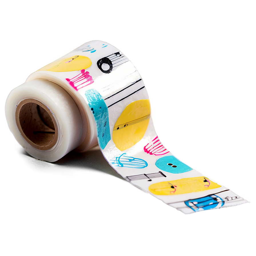 Music Washi Tape Aesthetic Png 06272024 PNG Image