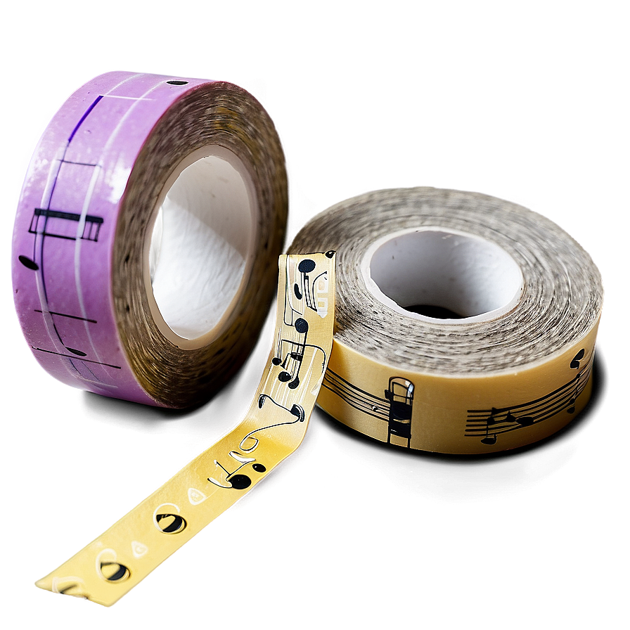 Music Washi Tape Aesthetic Png Edn1 PNG Image