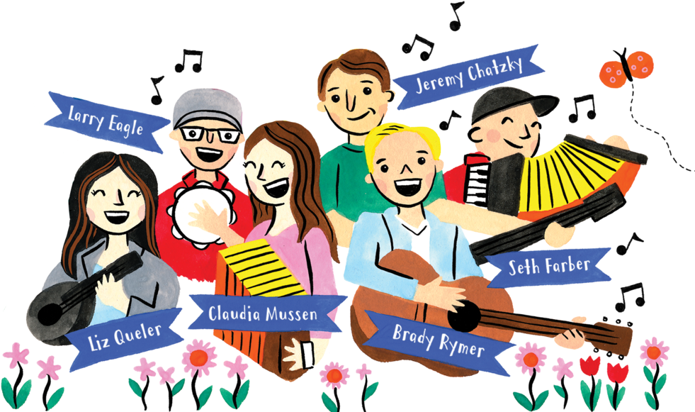 Musical Friends Illustration PNG Image