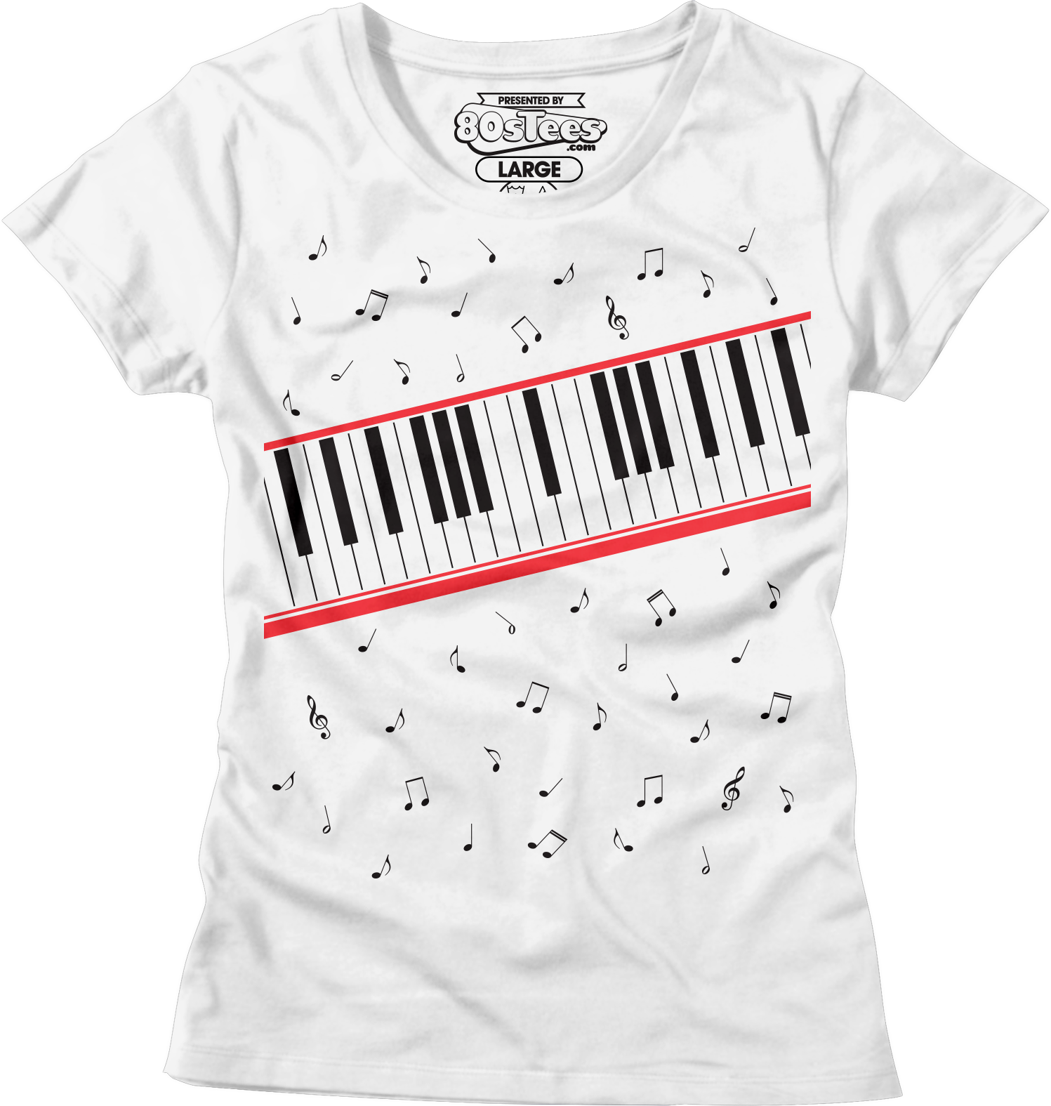 Musical Keyboard T Shirt Design PNG Image