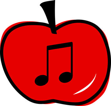 Musical Note Apple Graphic PNG Image