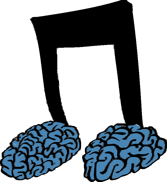 Musical Note Brain Clipart PNG Image