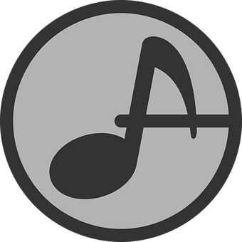 Musical Note Icon_ Artistic PNG Image