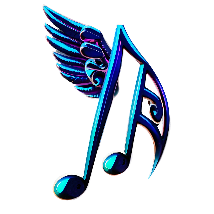 Musical Note With Wings Png Cms59 PNG Image