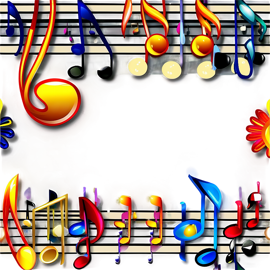 Musical Notes Border Png 04292024 PNG Image