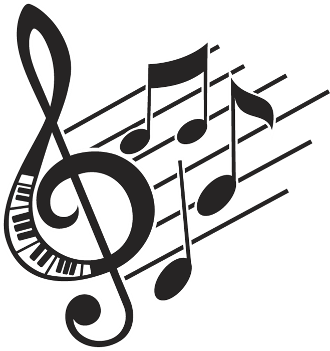 Musical Notesand Clef Graphic PNG Image