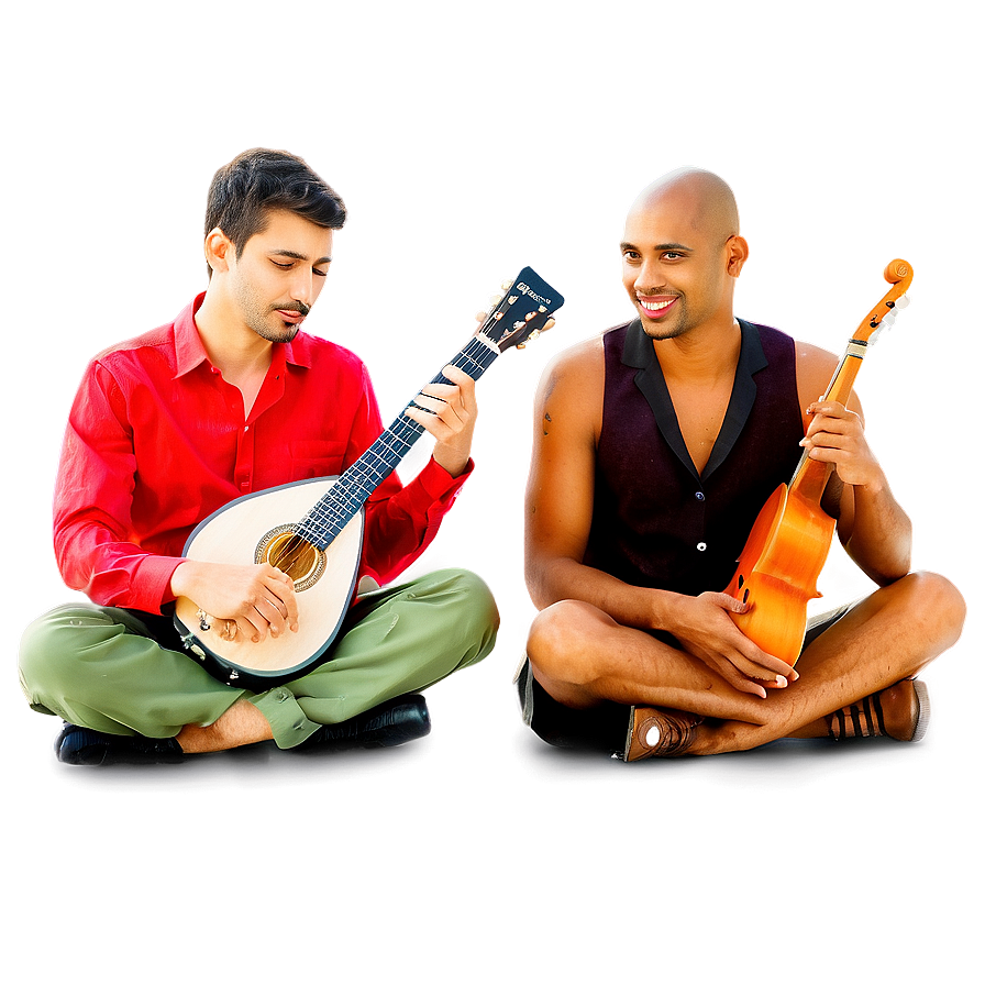 Musicians Sitting With Instruments Png Pfo86 PNG Image