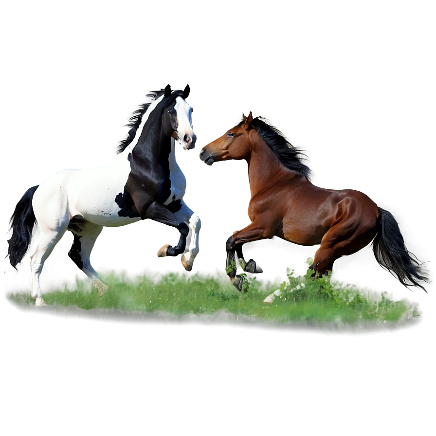 Mustang Horse Companionship Png 06262024 PNG Image