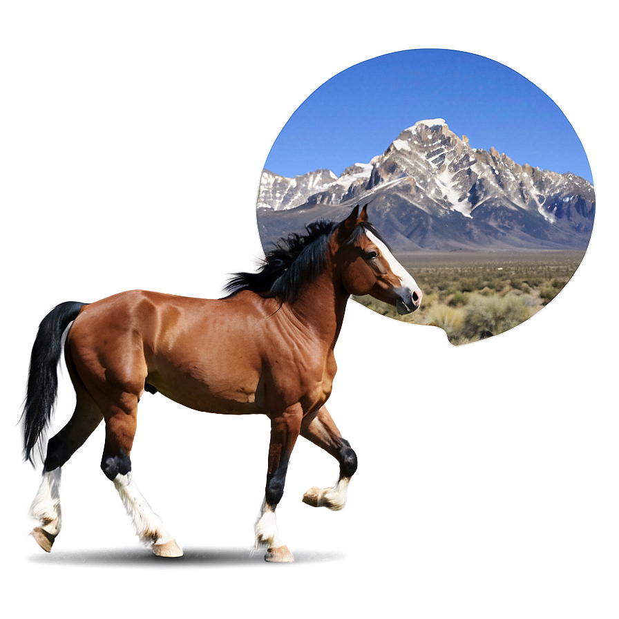 Mustang Horse With Mountain Backdrop Png 06262024 PNG Image