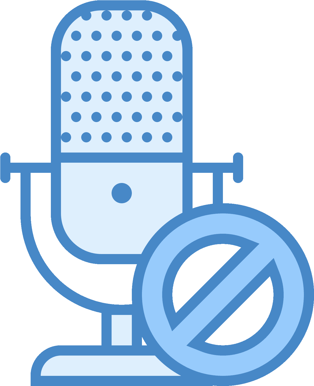 Muted Microphone Icon PNG Image