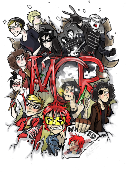 My Chemical Romance Animated Collage PNG Image