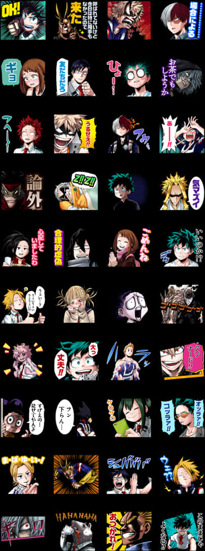 My Hero Academia Character Expressions PNG Image