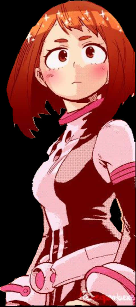 My Hero Academia Female Heroin Pink PNG Image