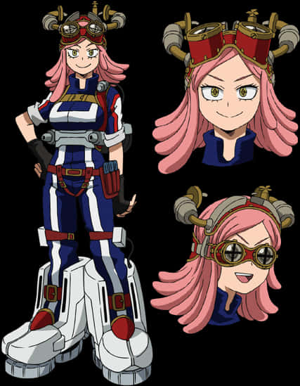 My Hero Academia Mei Hatsume Character Design PNG Image