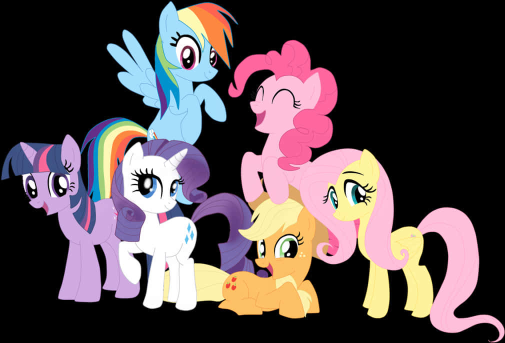 My Little Pony Main Characters PNG Image