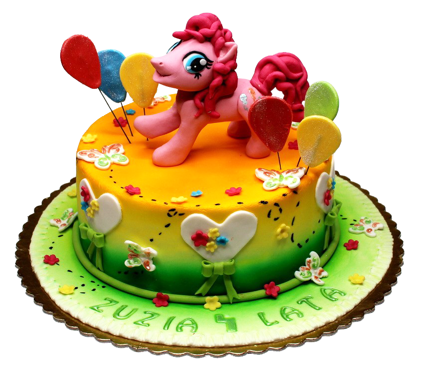 My Little Pony Themed Birthday Cake PNG Image