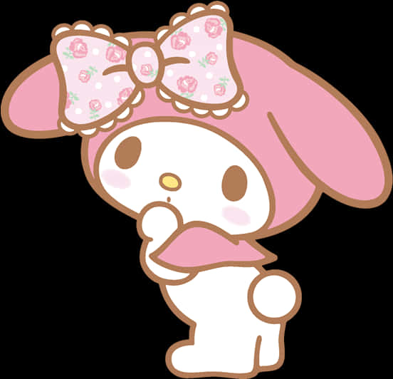 My Melody Cute Pose PNG Image