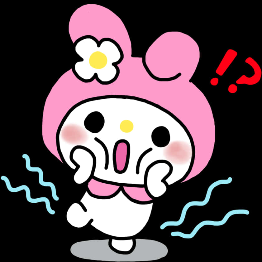 My Melody Surprised Expression PNG Image