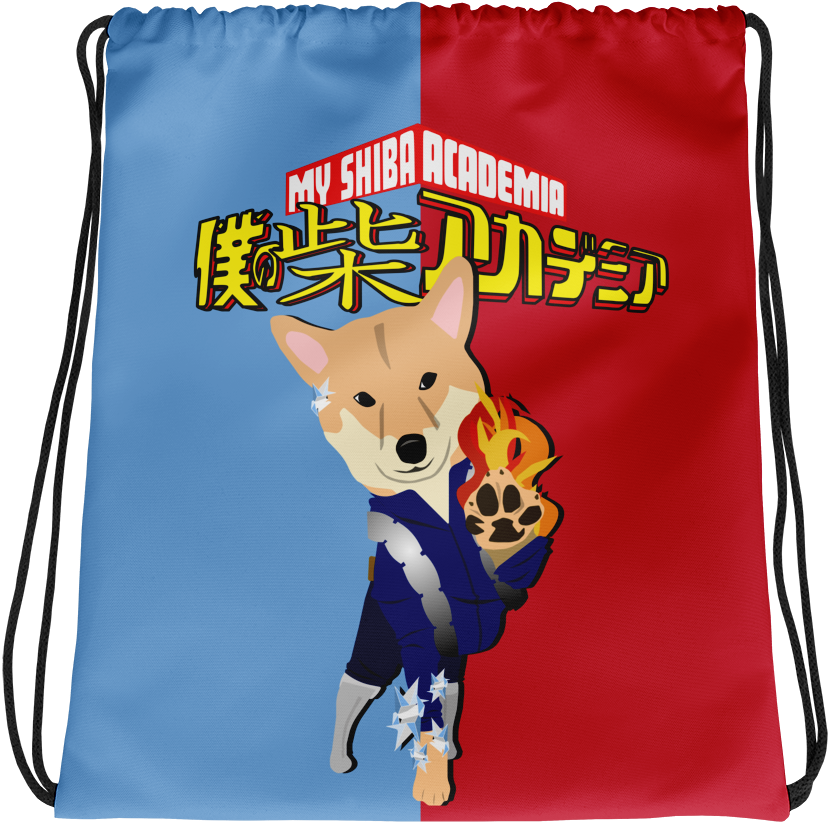 My Shiba Academia Drawstring Bag PNG Image