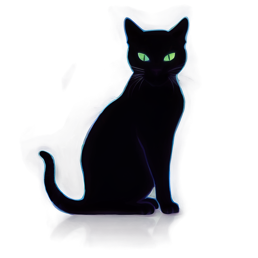 Mysterious Cat Silhouette Png Fnk PNG Image