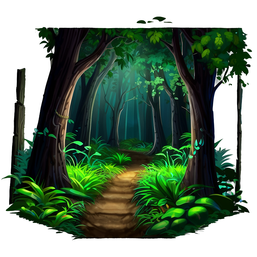 Mysterious Forest Path Png Vsu4 PNG Image