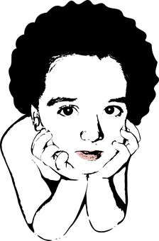 Mysterious Girlin Darkness PNG Image